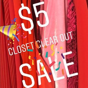 Last chance $5 closet clear out
